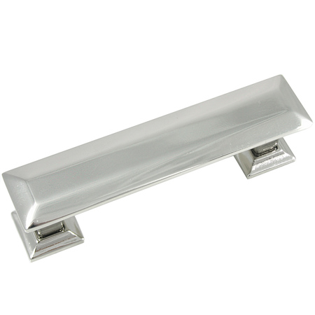 MNG 3" Pull with Back Plate, Poise, Polished Nickel 83614